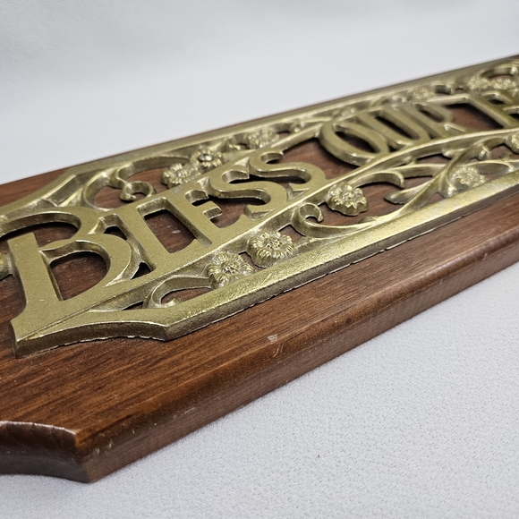 Vtg BLESS OUR HOME Wall Plaque - Picture 5 of 15